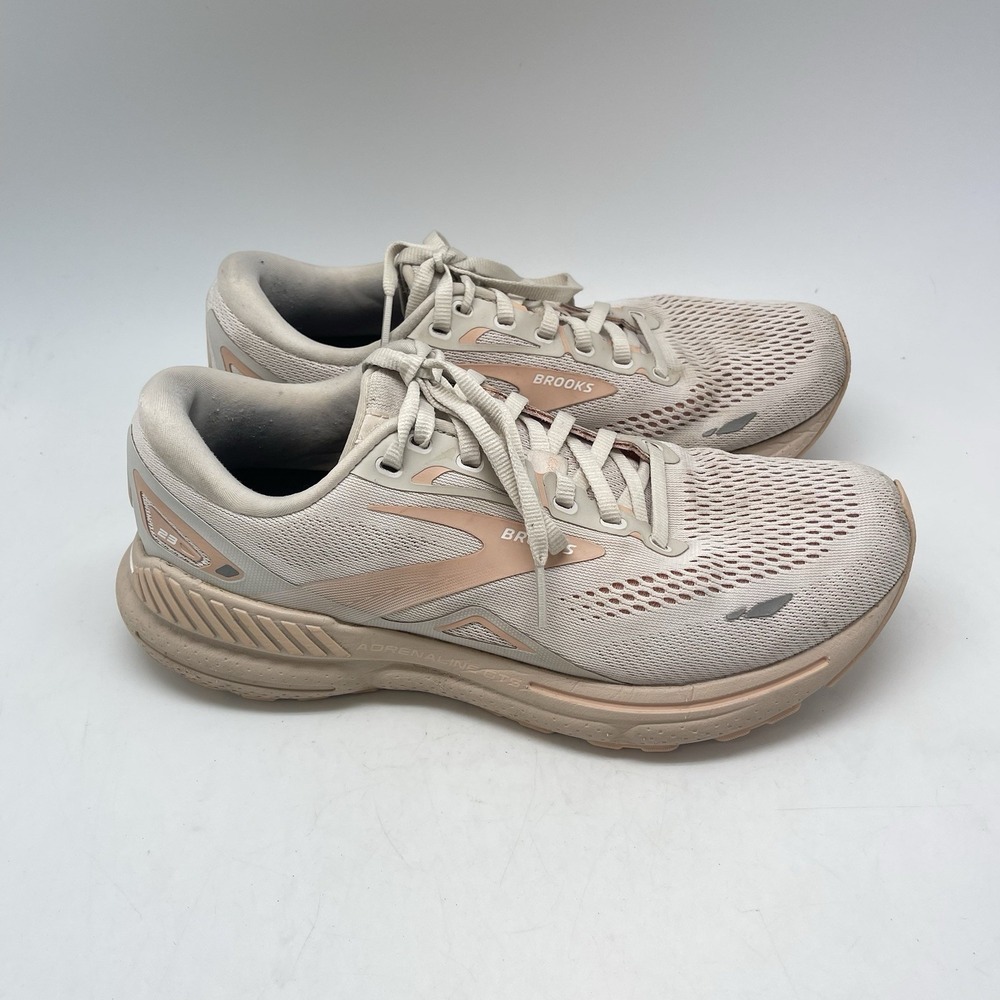 Brooks Sneakers Womens 10 B Adrenaline GTS 23 1203811B259 Beige Running Shoes‎